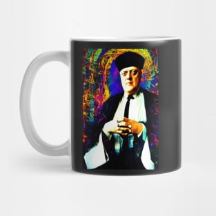 Cyberpunk Aleister Crowley The Great Beast of Thelema painted in a Surrealist and Impressionist style Mug